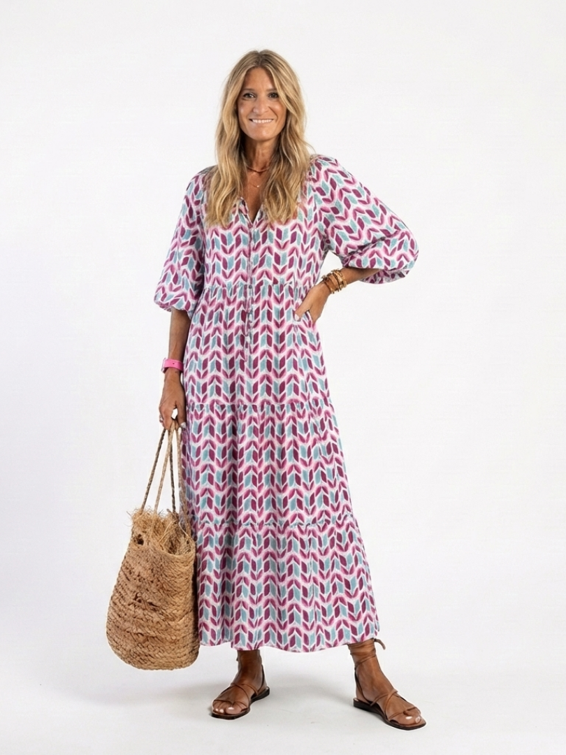 Robe midi à manches longues Mireya