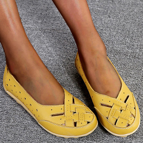 Mocassins Élégants en Cuir Aéré