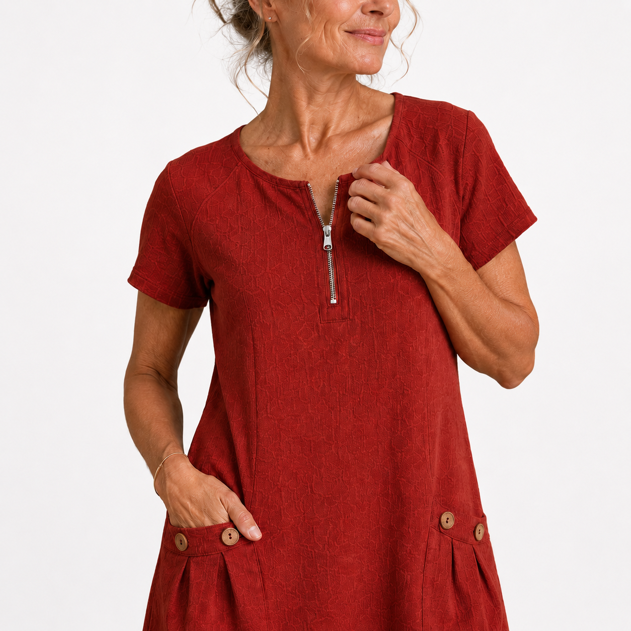 Robe décontractée en coton et lin