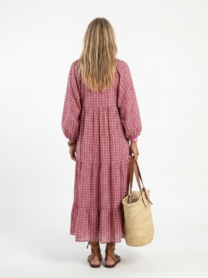 Robe Midi à Imprimé Géométrique Arlette