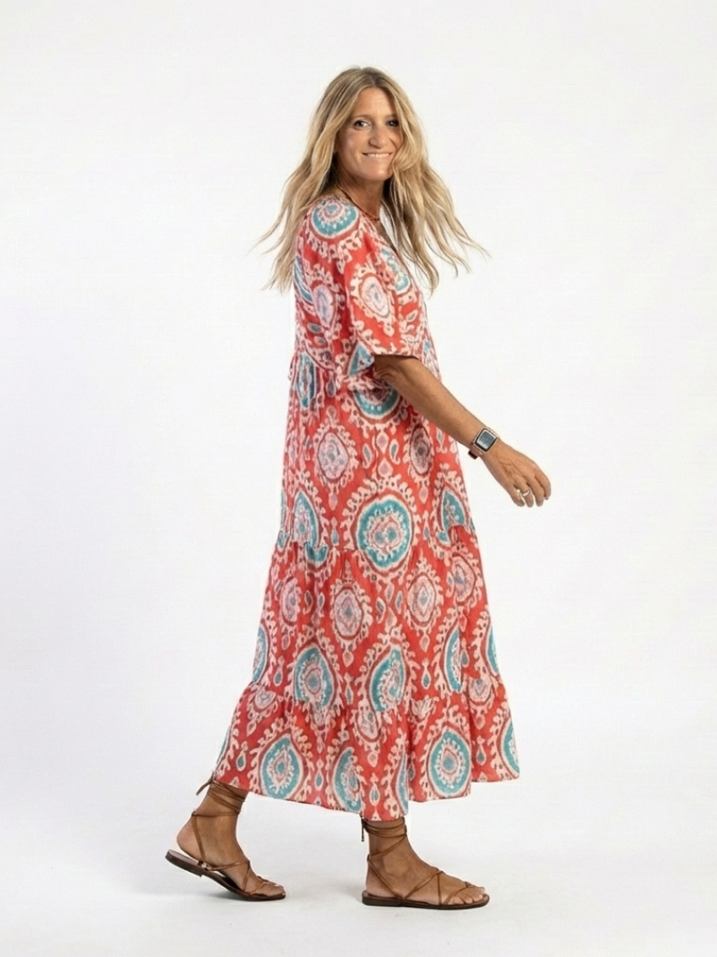 Robe midi à imprimé paisley Zaria