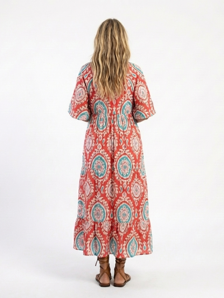 Robe midi à imprimé paisley Zaria