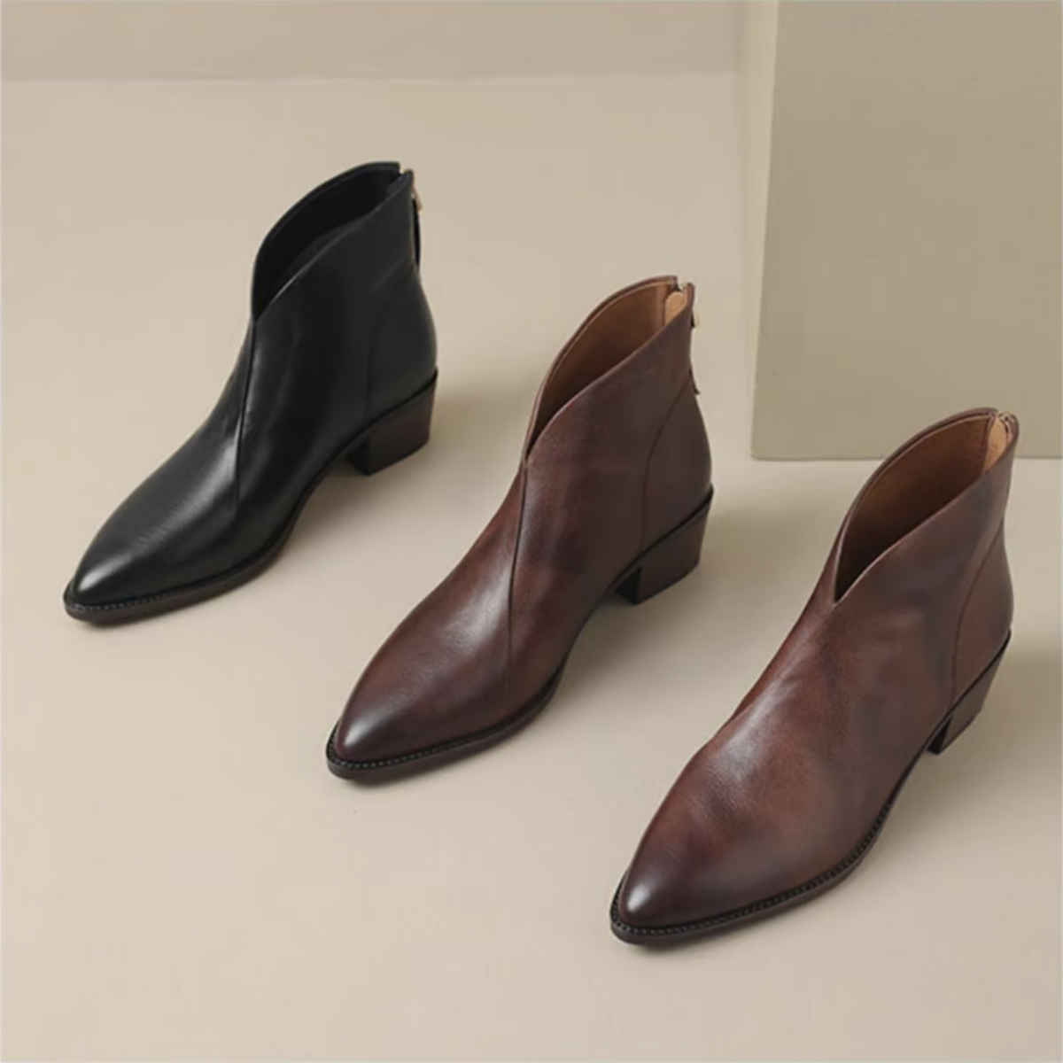 Bottines Élégantes en Cuir