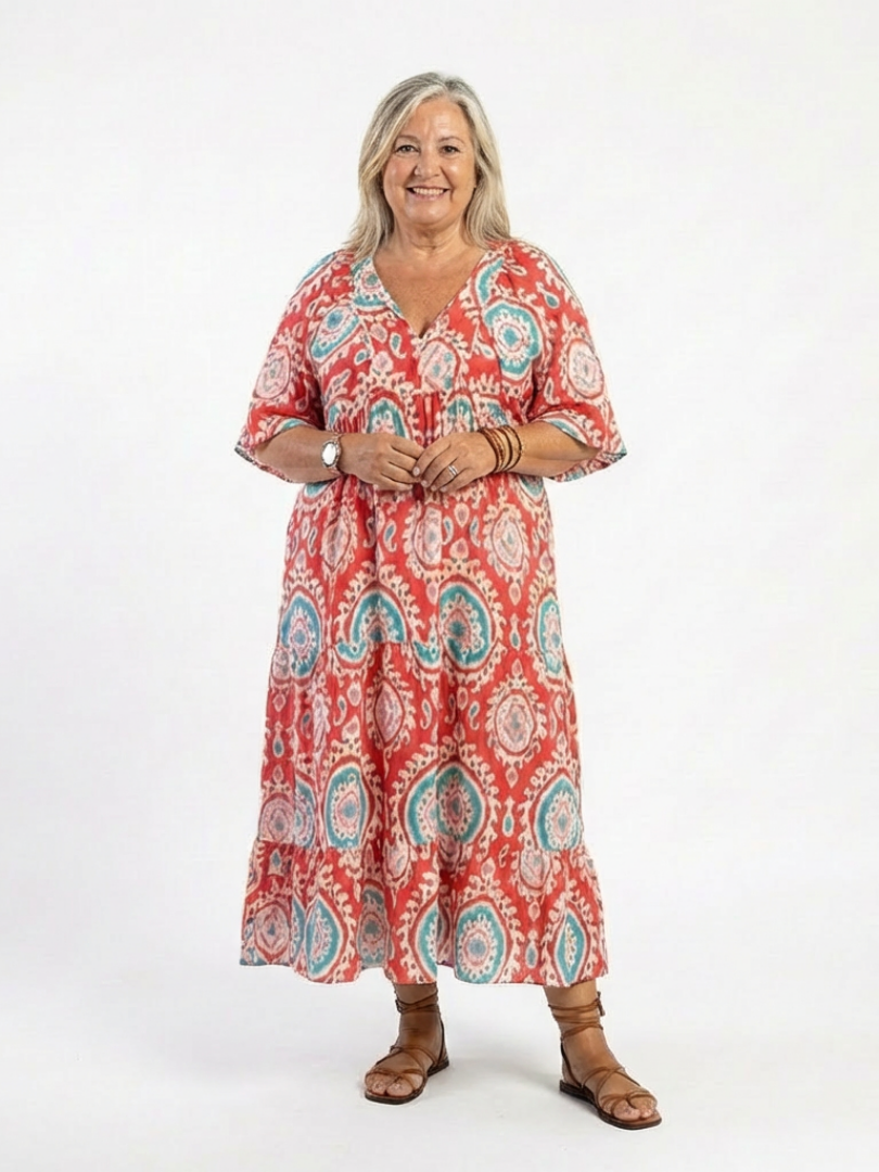 Robe midi à imprimé paisley Zaria