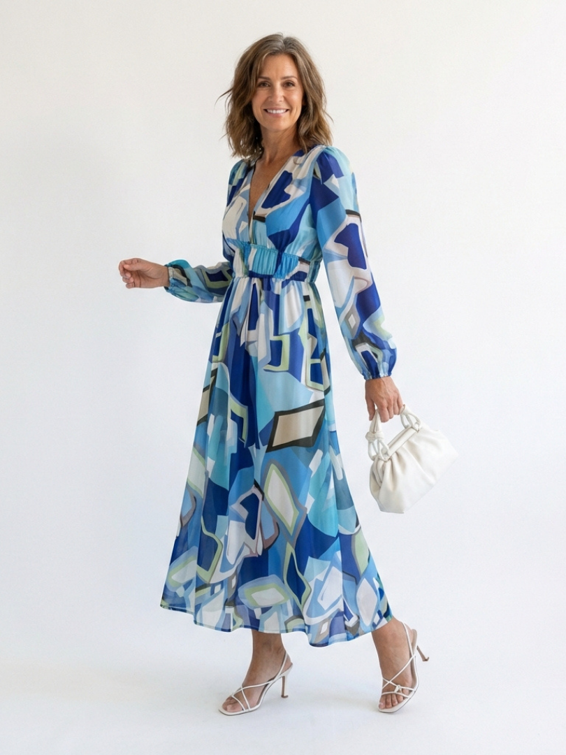 Robe Maxi Fleurie à Manches Longues Althea
