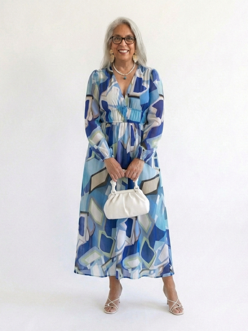 Robe Maxi Fleurie à Manches Longues Althea
