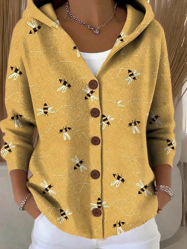Jenna | Pull Élégant à Capuche et Boutons