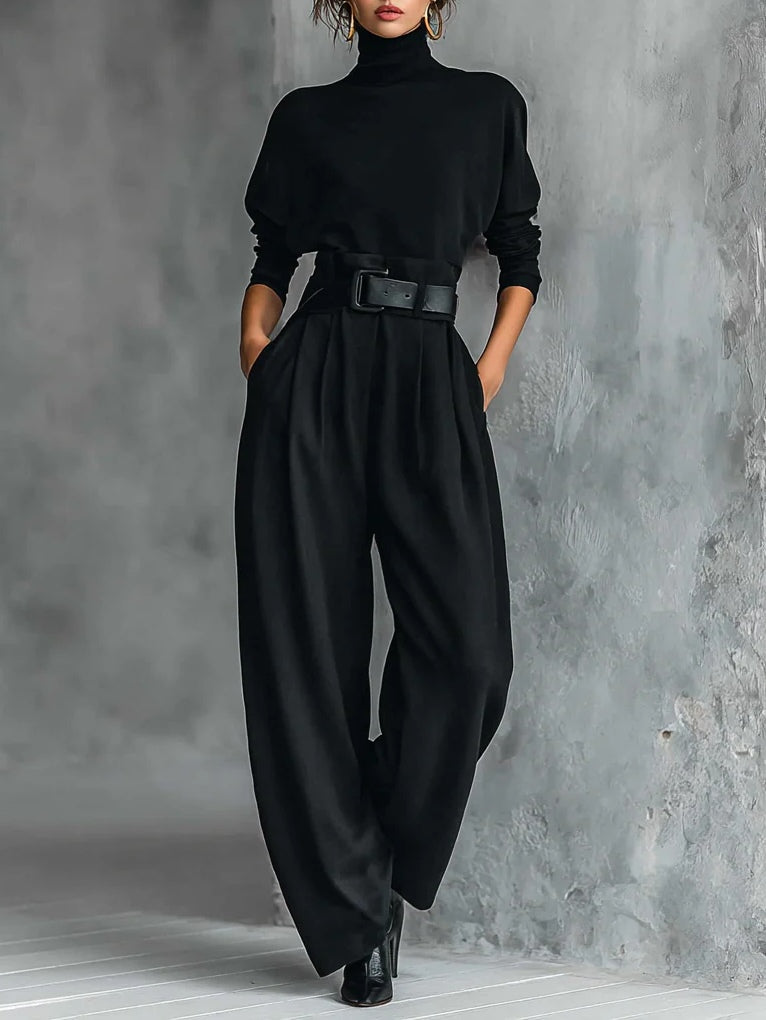 Ensemble Col Roulé et Pantalon Droit Cyrielle