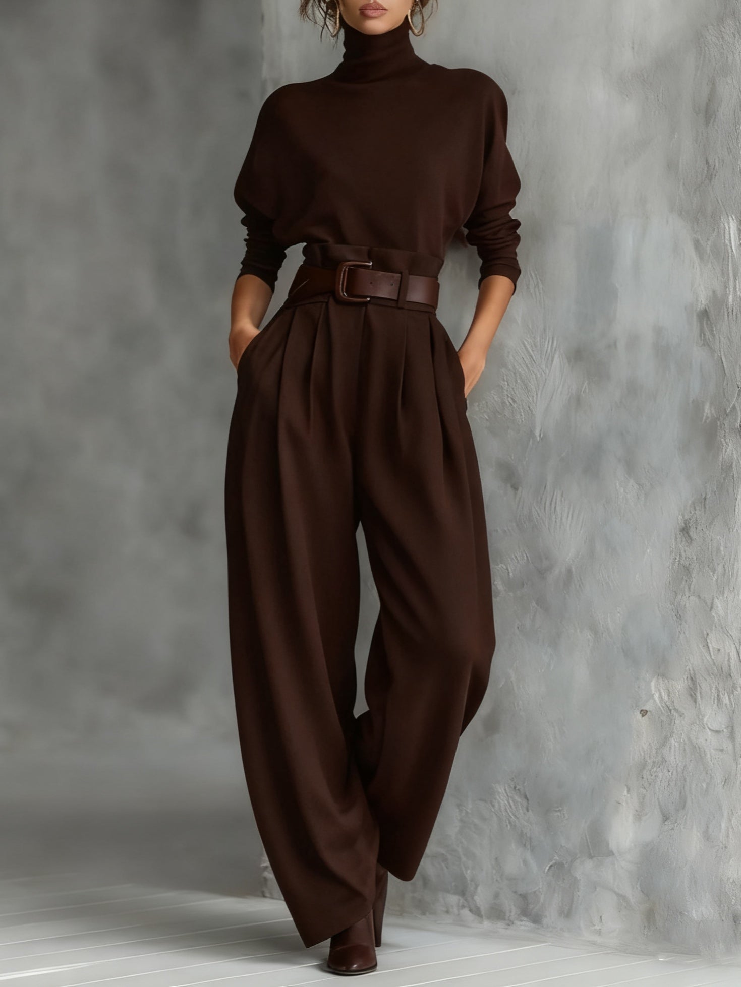 Ensemble Col Roulé et Pantalon Droit Cyrielle