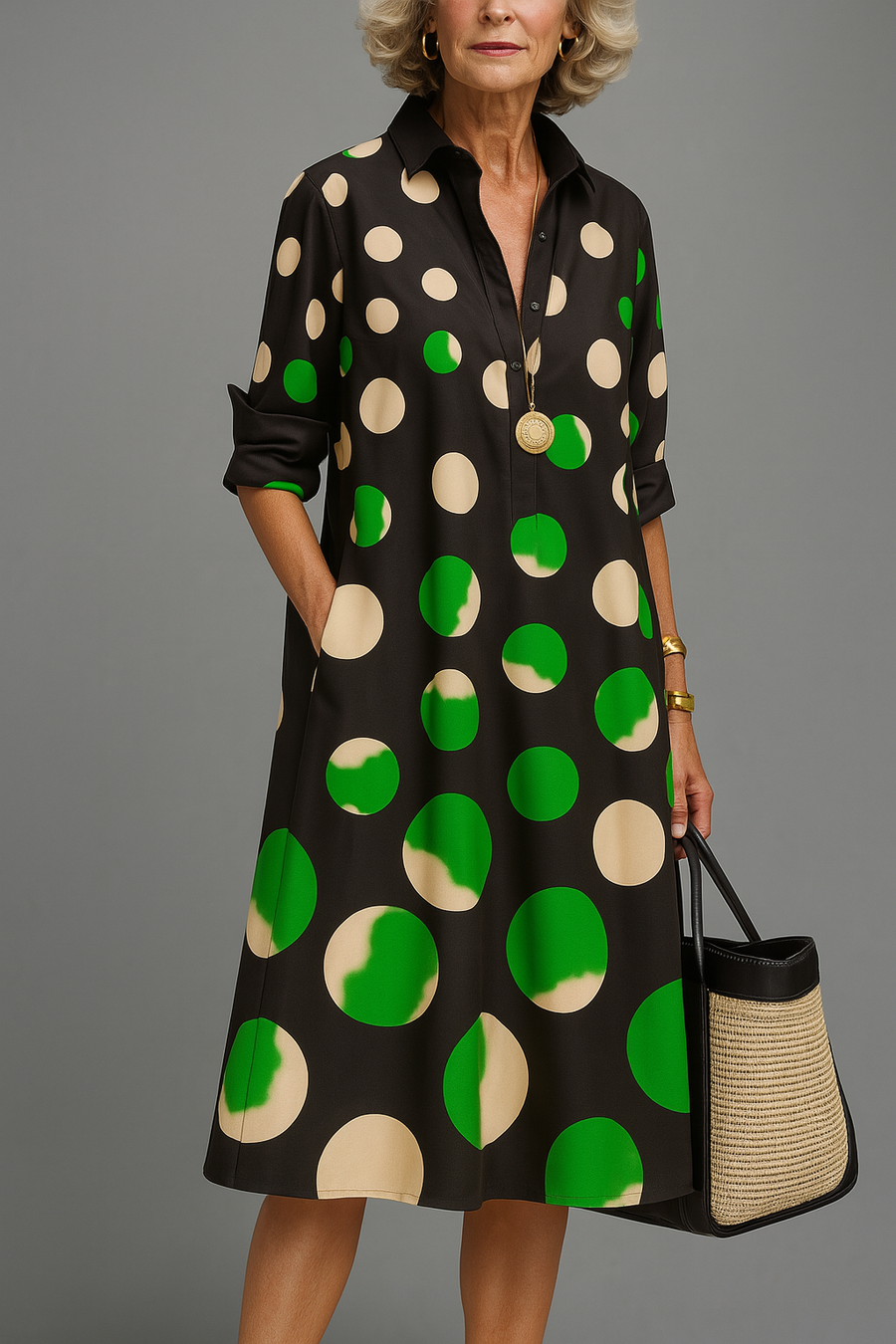 Naomi | Robe midi soignée et élégante