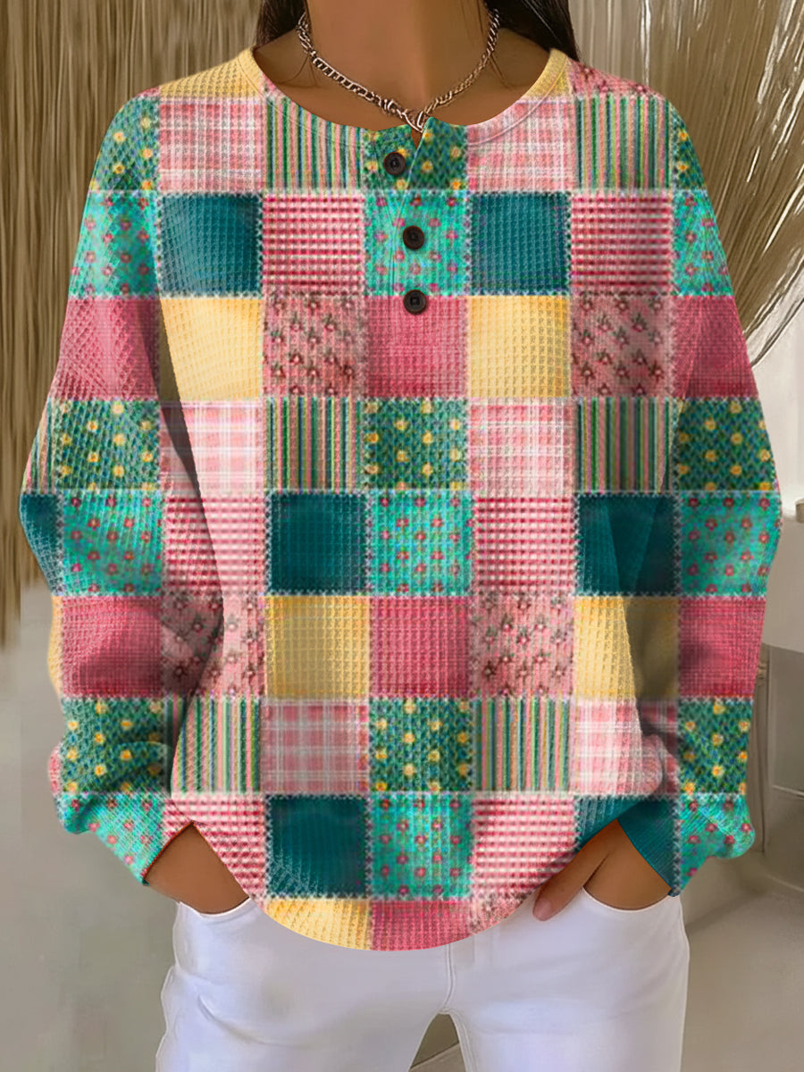 Margaux | Pull patchwork chaud et doux