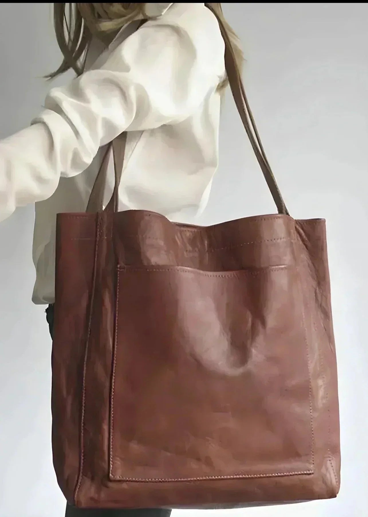 Cabas en cuir authentique Signature