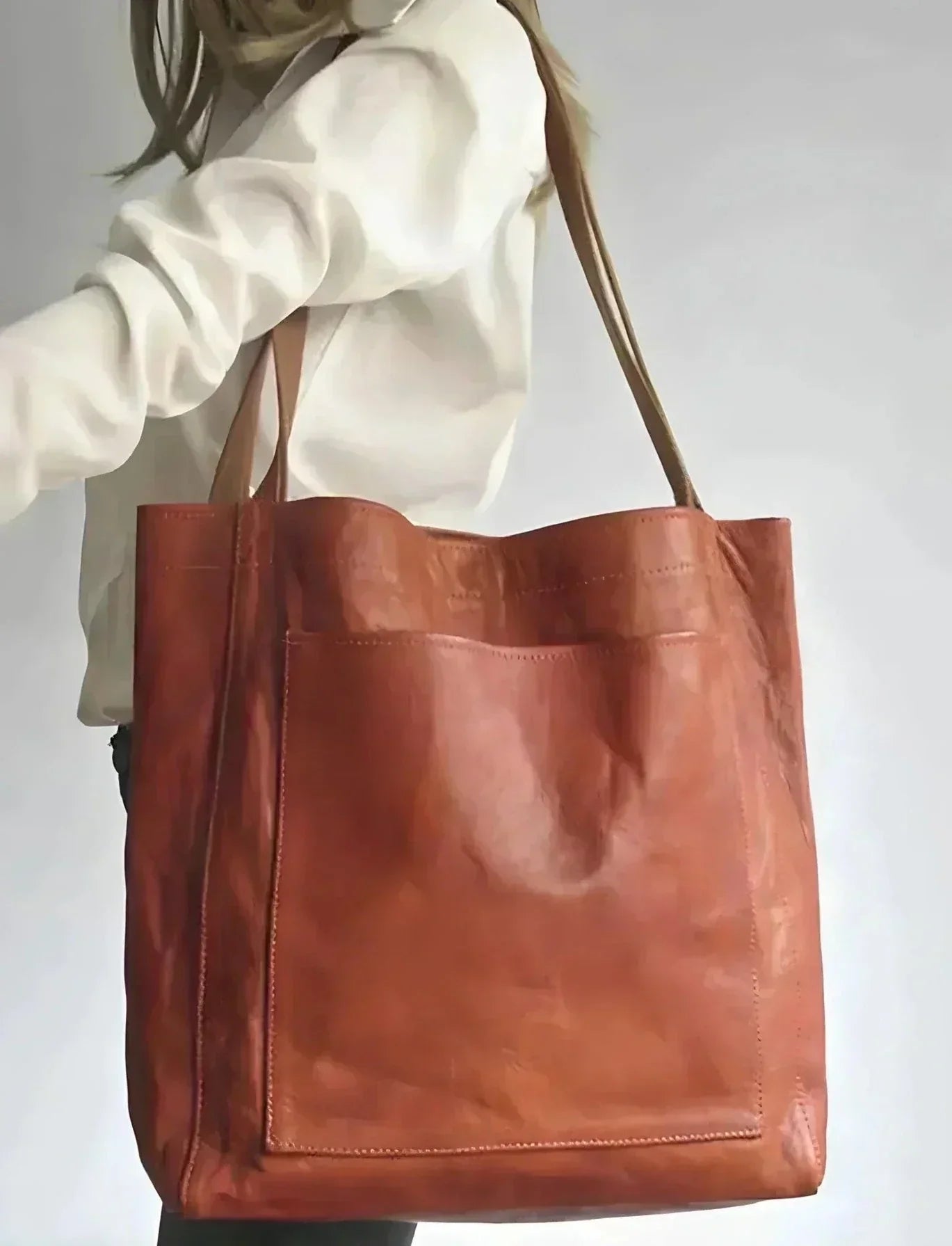 Cabas en cuir authentique Signature