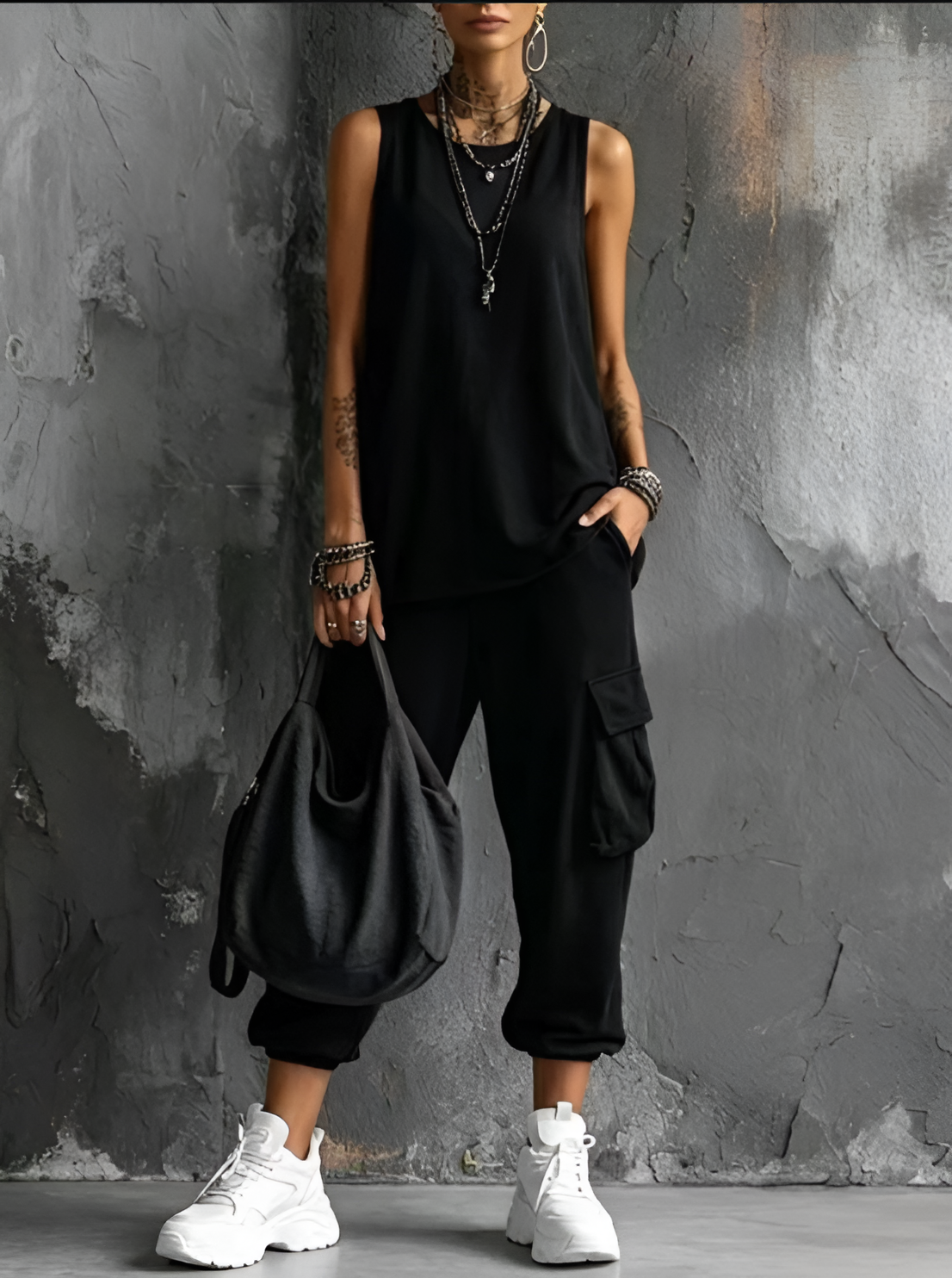 Muriel | Ensemble Casual Souple avec Poches