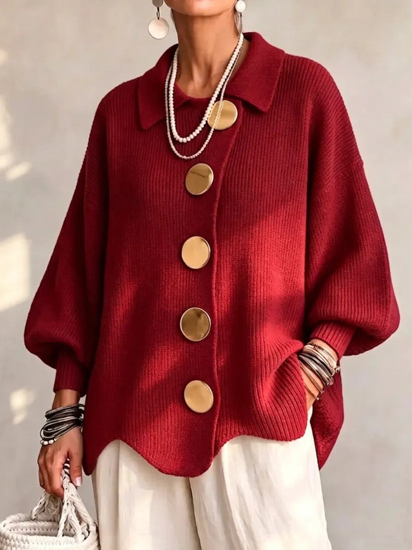 Annabel | Le Cardigan aux Boutons Dorés
