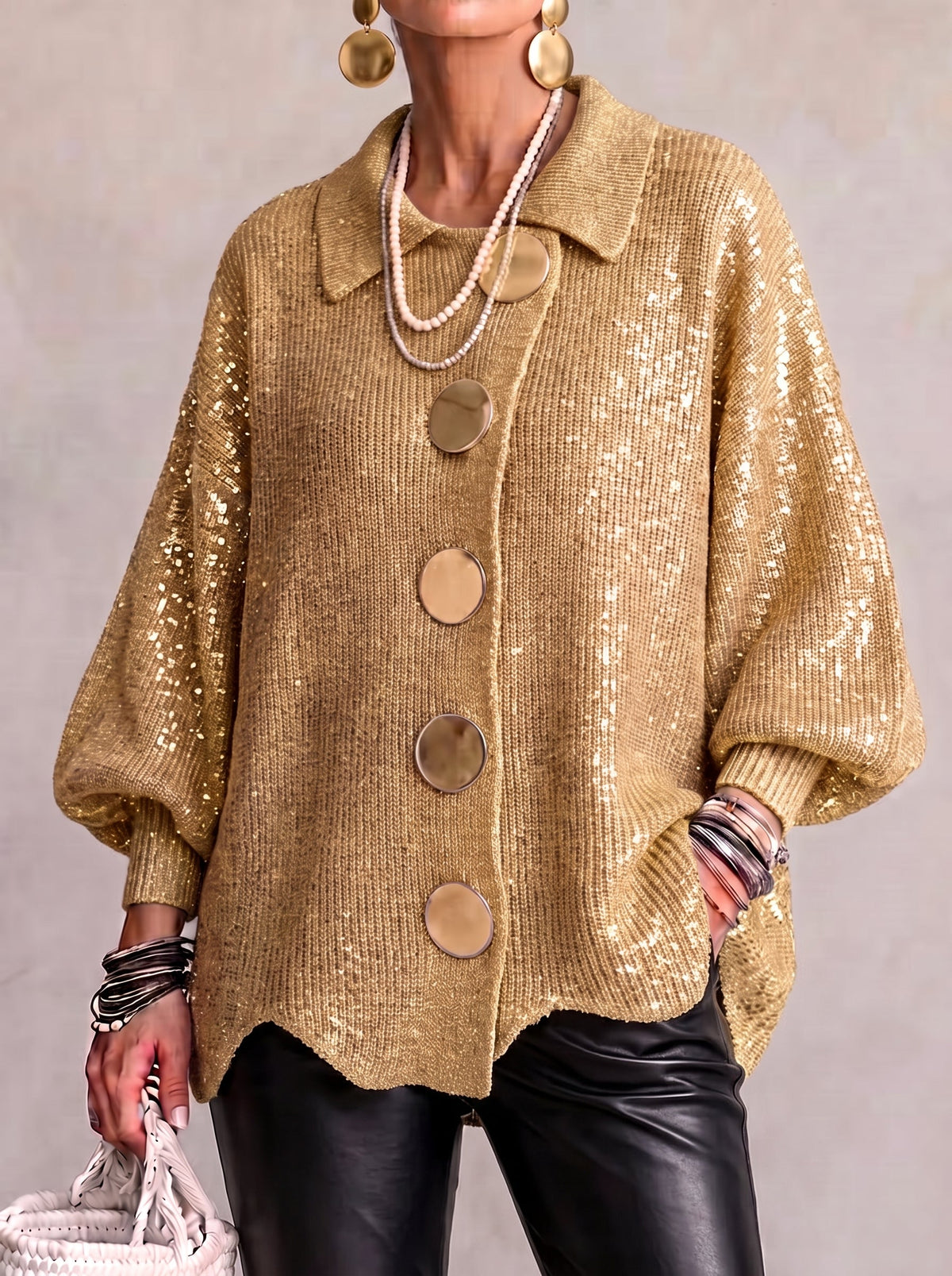 Annabel | Le Cardigan aux Boutons Dorés