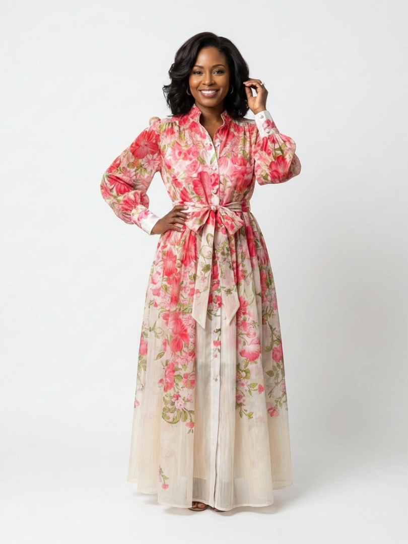 Robe Maxi Longues Florale Transparent Cressida